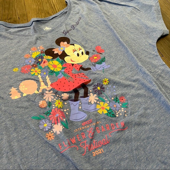 2021 Epcot International Flower & Garden Festival Minnie Mouse Tee - Picture 2 of 3